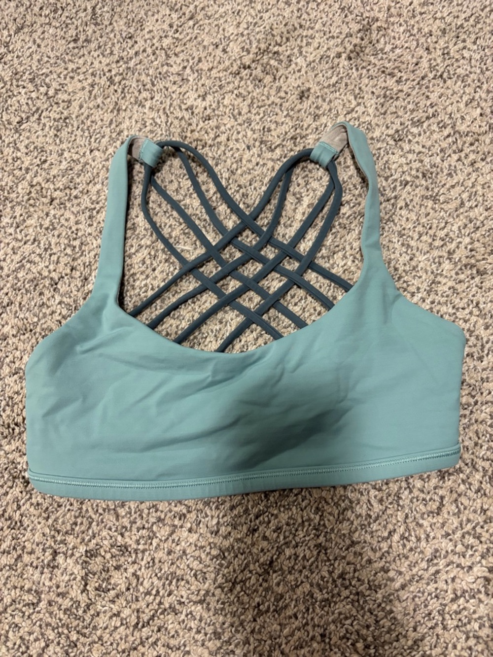 lululemon athletica free to be wild Strappy Back Bralette - Sage Blue Green